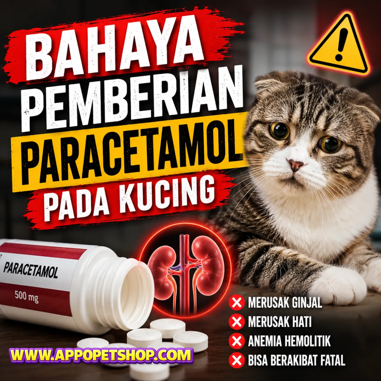 Bahaya pemberian Paracetamol pada kucing