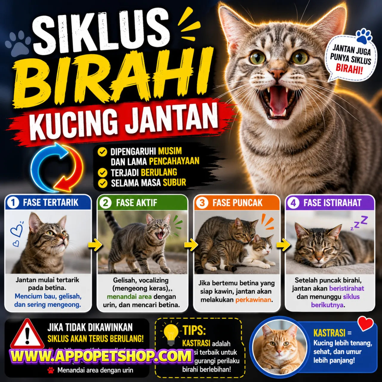 Siklus Birahi Kucing Jantan