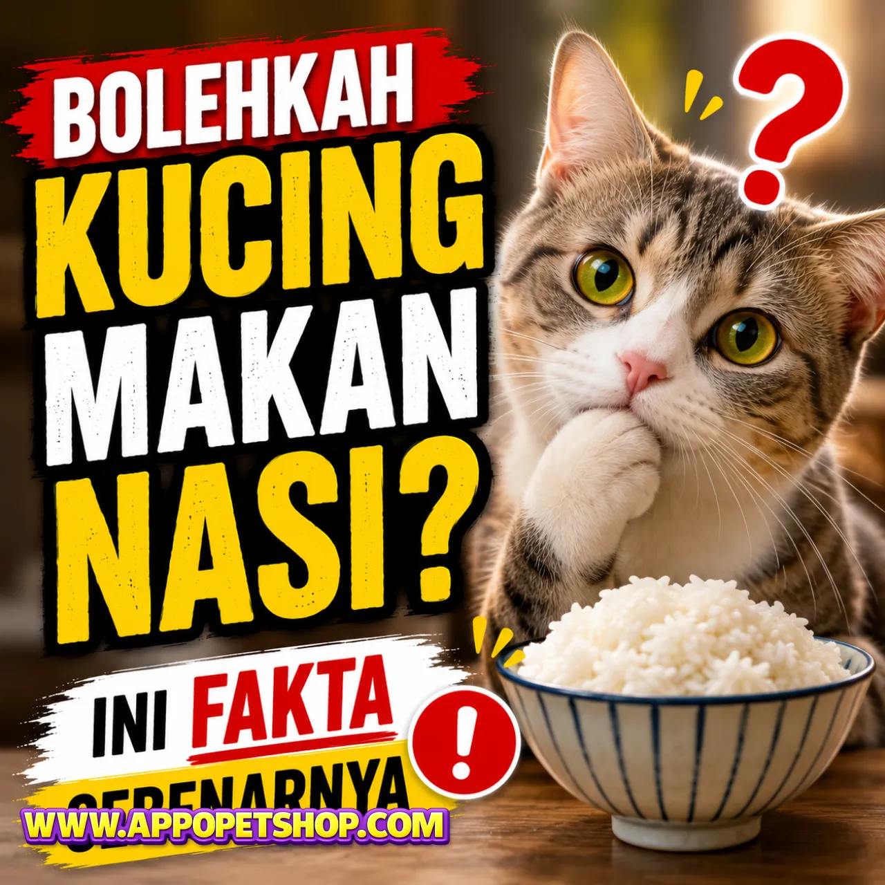 Bolehkah Kucing Makan Nasi? Ini Fakta Sebenarnya