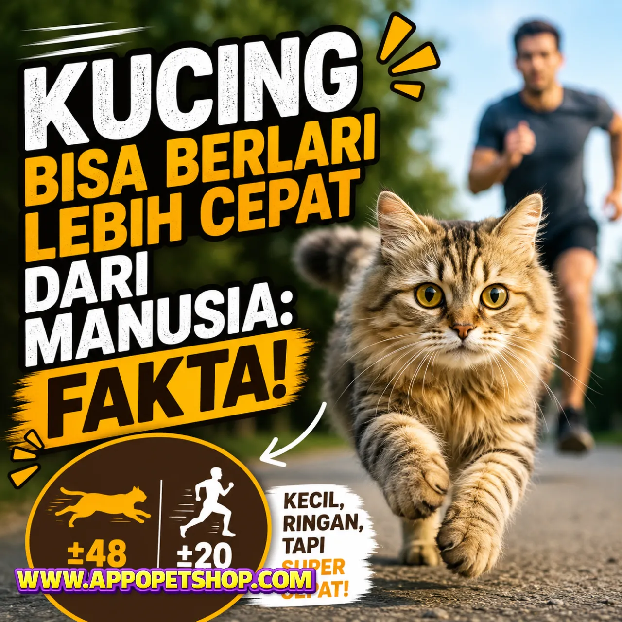 Kucing Bisa Berlari Lebih Cepat dari Manusia: Fakta