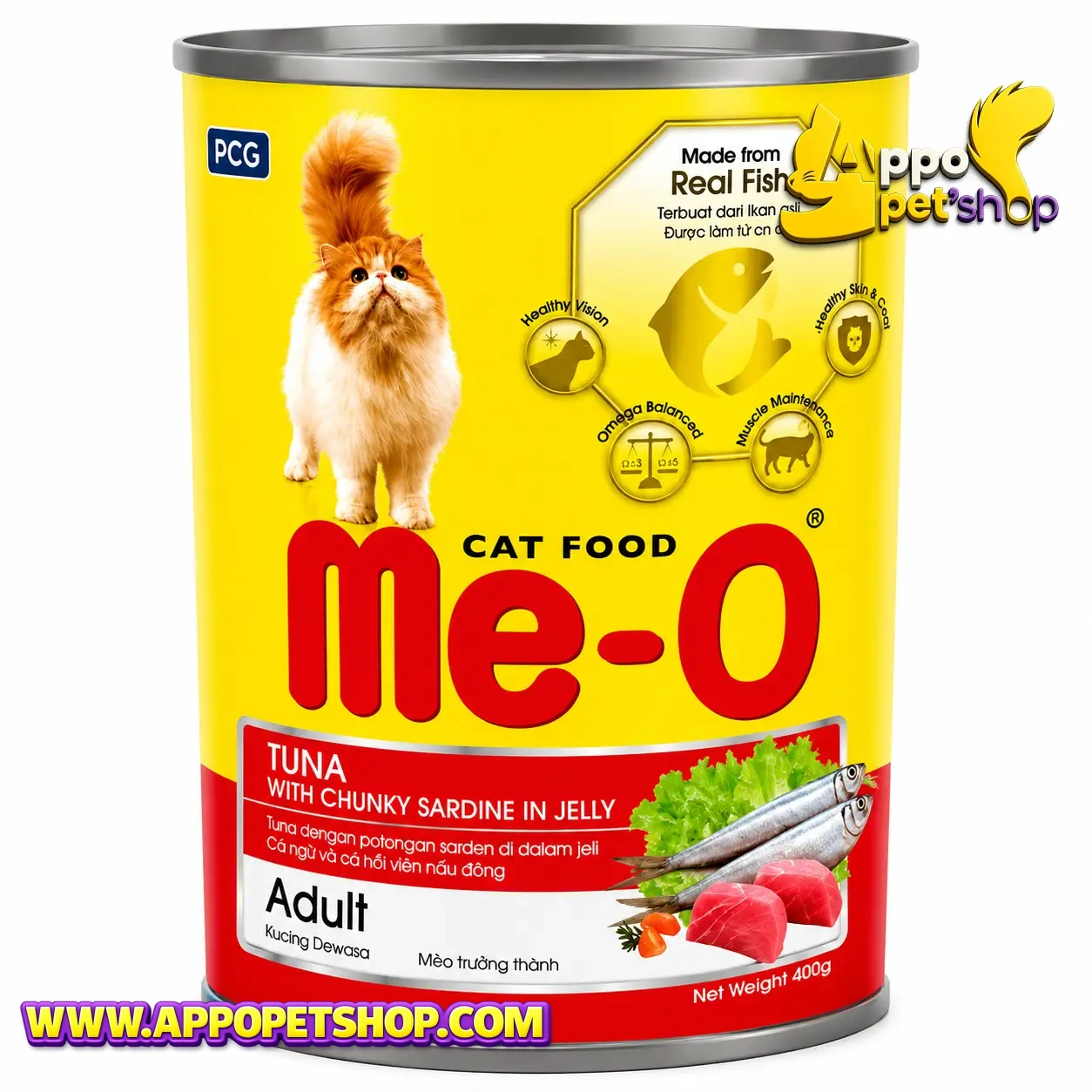MEO KALENG all variant ADULT Tuna with Chunky Sardine in Jelly
