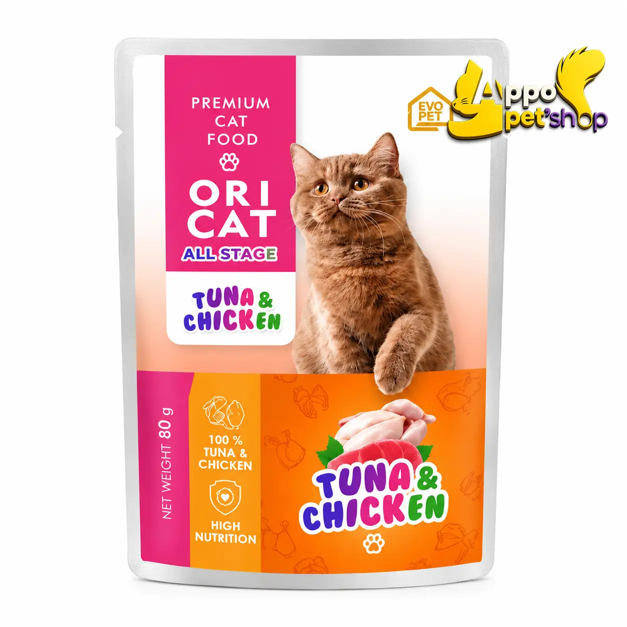 ORI CAT SACHET Tuna dan Chicken