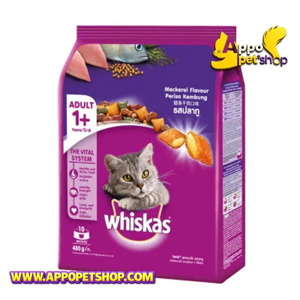 WHISKAS 1+ 480gr Mackerel