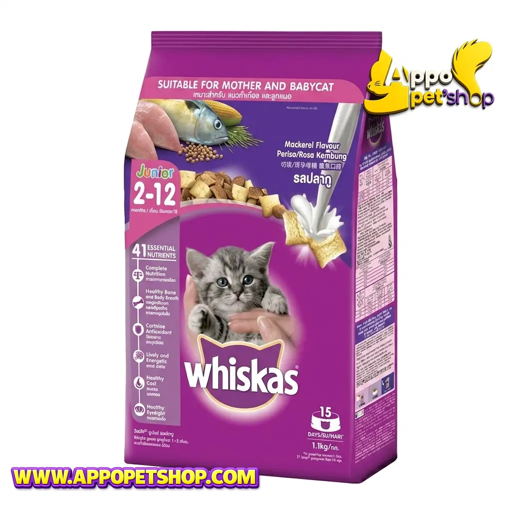 WHISKAS JUNIOR 1,1kg Mackerel