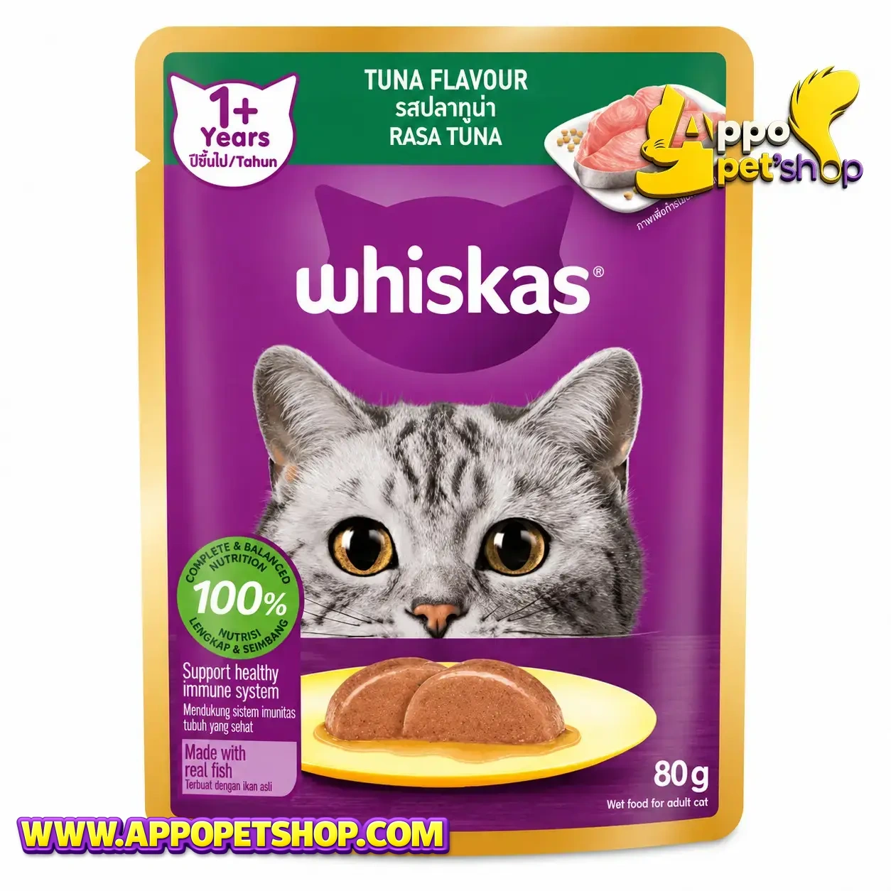 WHISKAS SACHET all variant ADULT Tuna