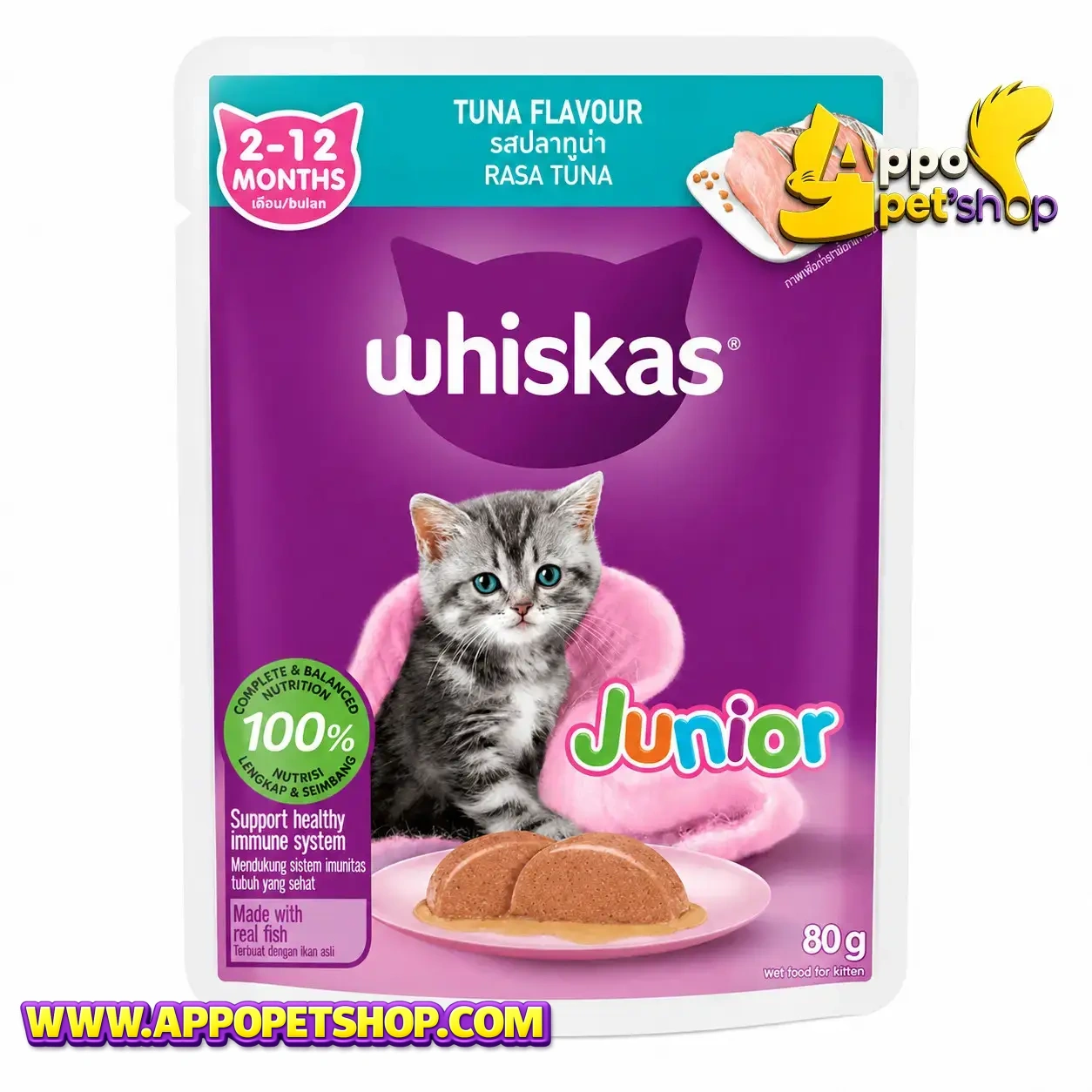 WHISKAS SACHET all variant JUNIOR Tuna